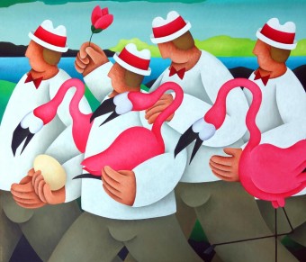 Flamingo flocking Flamingo flocking