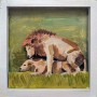 Twee leeuwen Kunstwerk Twee leeuwen