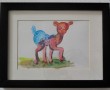 -Blue and Deer- Kunstwerk -Blue and Deer-