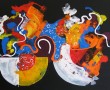 kleurrijk zwart 4 Kunstwerk kleurrijk zwart 4
