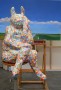 Mijn naam is ook haas, polyester beeld Kunstwerk Mijn naam is ook haas, polyester beeld