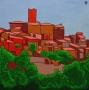 Rode stad Kunstwerk Rode stad