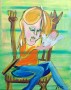 meisje met duif Kunstwerk meisje met duif