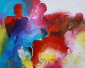 1418 De mist verdrijven 90 x 110 cm 1418 De mist verdrijven 90 x 110 cm