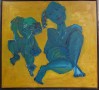 Broer en zus Kunstwerk Broer en zus
