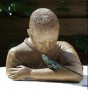 Kind met Kameleon op arm Kunstwerk Kind met Kameleon op arm