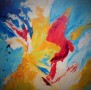 blue, yellow and red Kunstwerk blue, yellow and red