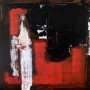abstract rood zwart Kunstwerk abstract rood zwart