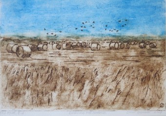 Landschap met hooi Landschap met hooi