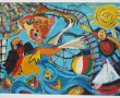 Zwemmer op zee Kunstwerk Zwemmer op zee