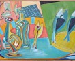 Vissen in daglichtwater Kunstwerk Vissen in daglichtwater