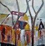 landscah met 2 bomen Kunstwerk landscah met 2 bomen