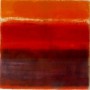 landschap - oranje/rood/paars Kunstwerk landschap - oranje/rood/paars