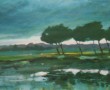 Bomen aan water Kunstwerk Bomen aan water