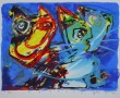 Hond en poes  Kunstwerk Hond en poes