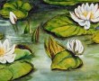 WITTE WATERLELIES Kunstwerk WITTE WATERLELIES
