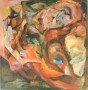 schelpen/oranje 2001-1 Kunstwerk schelpen/oranje 2001-1