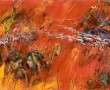 Ode aan het hooglied  in rood Kunstwerk Ode aan het hooglied  in rood