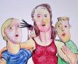 Moeder met zonen II Kunstwerk Moeder met zonen II