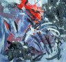 impressie in blauw Kunstwerk impressie in blauw