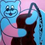 De vervormde contrabas Kunstwerk De vervormde contrabas