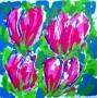 Tulpen Magenta (70x70) Kunstwerk Tulpen Magenta (70x70)