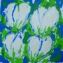 Tulpen Wit (70x70) Kunstwerk Tulpen Wit (70x70)
