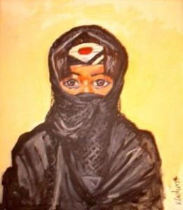Gesluierde Vrouw - origineel op linnen Gesluierde Vrouw - origineel op linnen