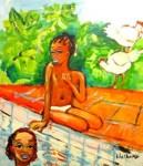 Swimming Pool - origineel op linnen Swimming Pool - origineel op linnen