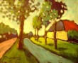 Landschap - origineel op linnen Kunstwerk Landschap - origineel op linnen