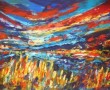 riet in schemerlicht Kunstwerk riet in schemerlicht