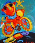 Vrolijke fietser Vrolijke fietser