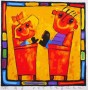 Samen zitten Kunstwerk Samen zitten