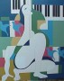 VROUW EN MUZIEK Kunstwerk VROUW EN MUZIEK