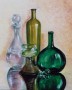 realistisch stilleven: glas op spiegel Kunstwerk realistisch stilleven: glas op spiegel