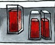 Blokken wijn Kunstwerk Blokken wijn