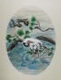 chinese  penseelschildering:  KRAANVOGEL Kunstwerk chinese  penseelschildering:  KRAANVOGEL