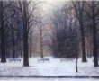 vondelpark  sneeuw Kunstwerk vondelpark  sneeuw