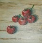 realistisch stilleven: EEN TROSJE TOMATEN Kunstwerk realistisch stilleven: EEN TROSJE TOMATEN