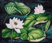 realistisch.bloemstilleven: Lotusbloemen