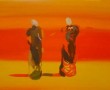 Firetalk in a desert Kunstwerk Firetalk in a desert