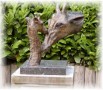 Giraffemoeder met jong Kunstwerk Giraffemoeder met jong
