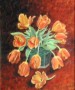 Tulpen in gemberpot Kunstwerk Tulpen in gemberpot