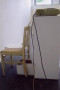 printer en stoel Kunstwerk printer en stoel