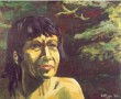 Braziliaanse Indiaan Kunstwerk Braziliaanse Indiaan