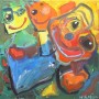 Stoeien met mama Kunstwerk Stoeien met mama