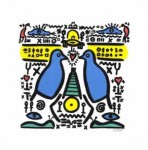 Zeefdruk Henk de Bouter, TWEE VOGELS Zeefdruk Henk de Bouter, TWEE VOGELS