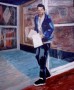 Dakloze met straatkrant Rotterdam Koopgoot Kunstwerk Dakloze met straatkrant Rotterdam Koopgoot