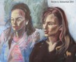 twee vrouwen Kunstwerk twee vrouwen