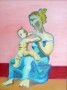 Kunstwerk moeder met kind
